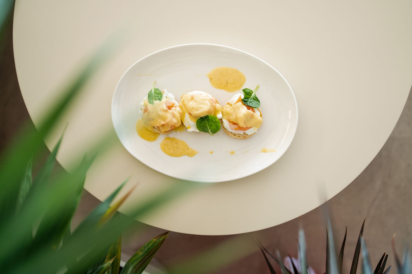 On the plate