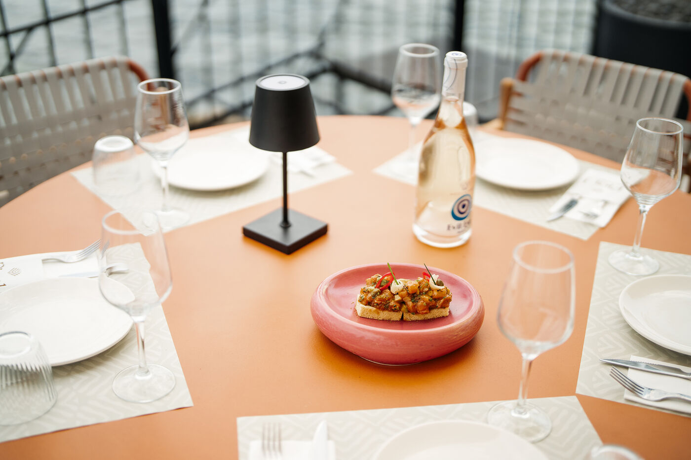 A bottle of rosé